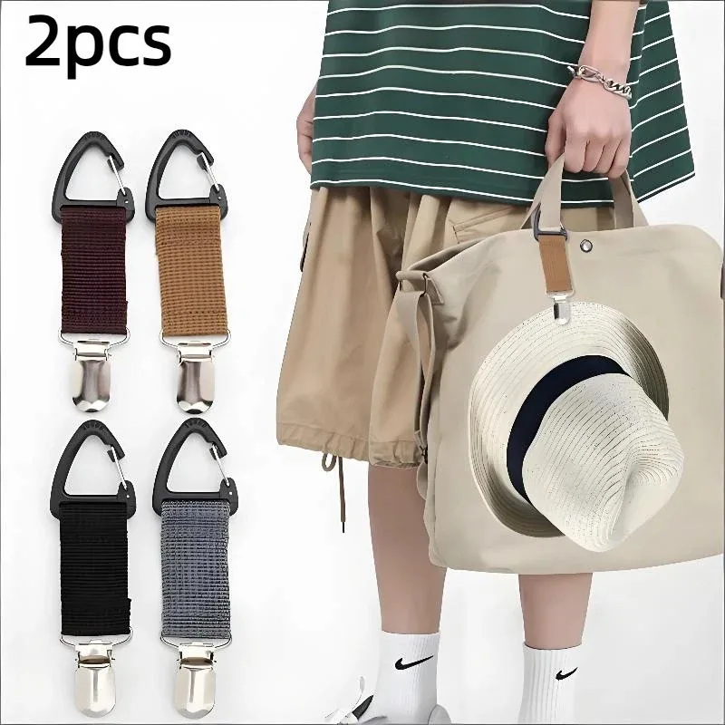 sangle nylon clip chapeau multicouleur activité plein air voyage pratique mains libres fixation stable