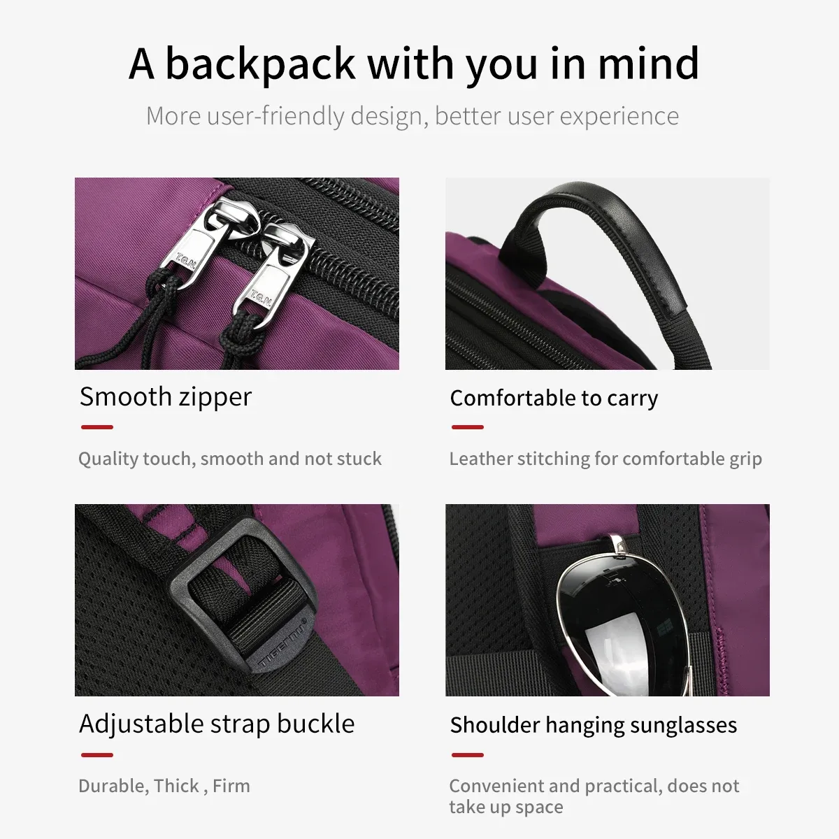 tigernu – nouveaux sacs à dos multifonctionnels pour femmes, sacs légers pour ordinateur portable, extensibles, pour voyage d'affaires, pour l'école