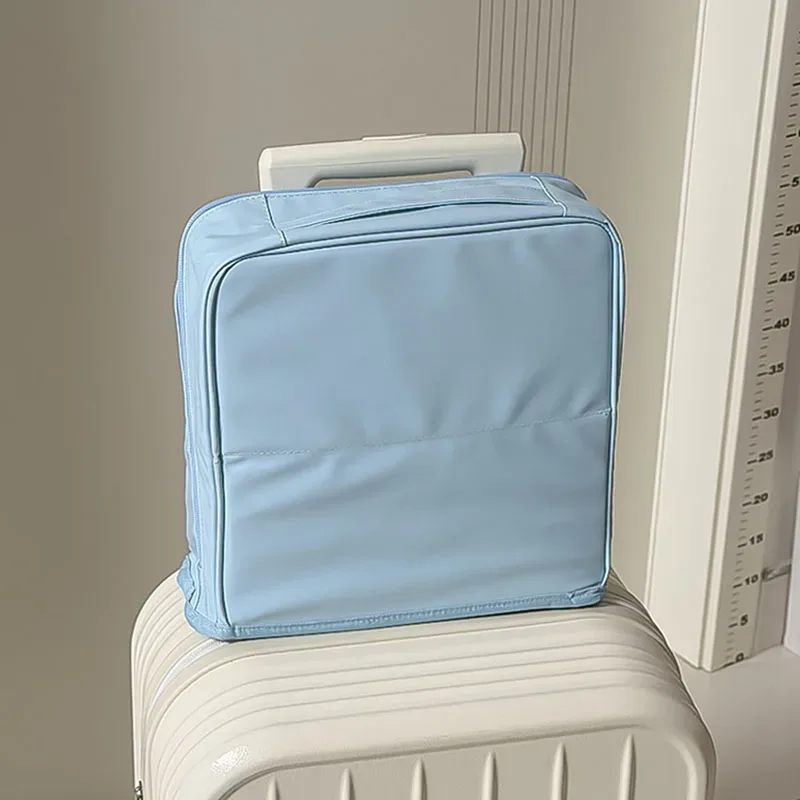 trousse de toilette de voyage avec compartiments, organiseur de maquillage pour femmes, grande pochette pour cosmétiques, soins de la peau, pinceaux et crayons