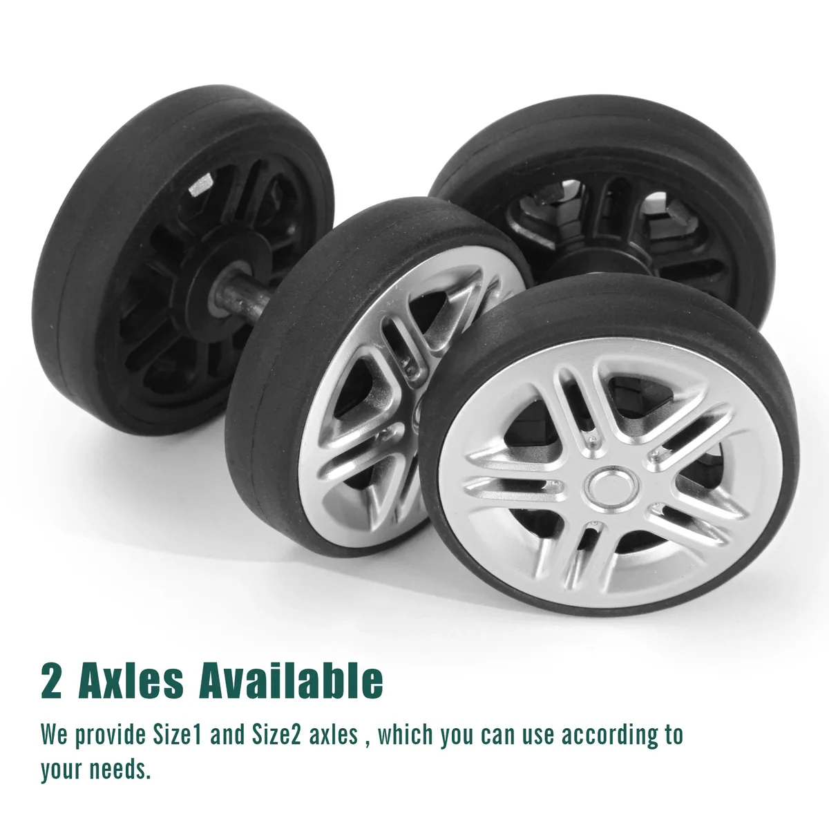 4/8 roues de rechange pour bagages 50 mm 360° ° roulettes pivotantes silencieuses avec roulement pour valise, pièces de rechange guguluza