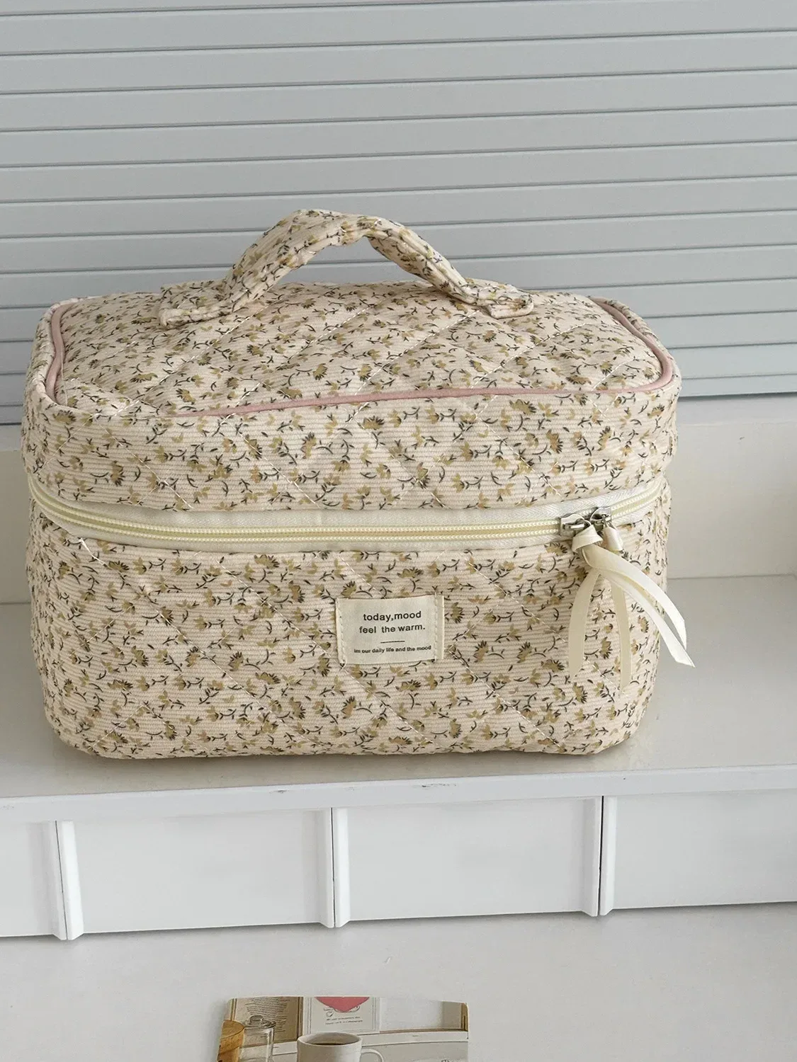 sacs de rangement cosmétiques vintage en velours côtelé pour femmes, sacs à main de voyage rétro portables pour dames, trousse de maquillage simple pour femme, sac à main d'embrayage