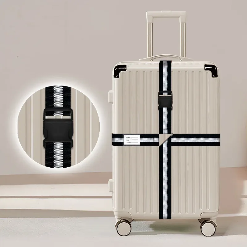 sangle de bagage épaissie avec cadenas à combinaison, anti-explosion et résistante à l'usure, pour accessoires de valise de voyage d'affaires