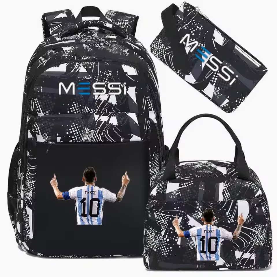 nouveau football messi sac à dos pour adolescent garçon fille retour à l'école sac étudiant cartable loisirs voyage sport sacs à dos décontractés