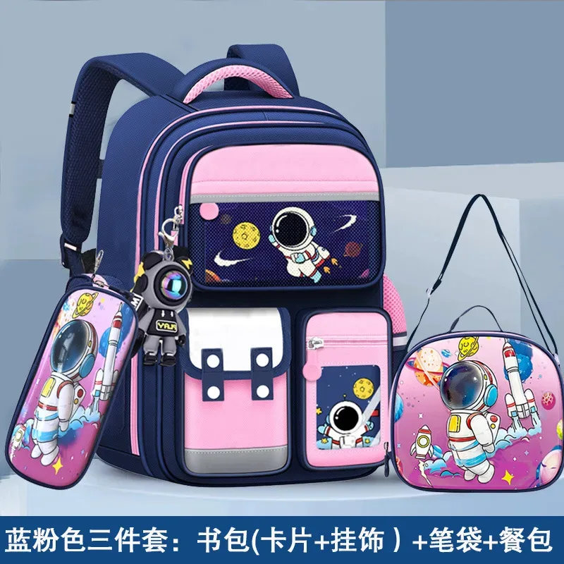 sac à dos pour enfants 3 pièces de la série astronaute, mignon et esthétique, grande capacité, pour élèves du primaire