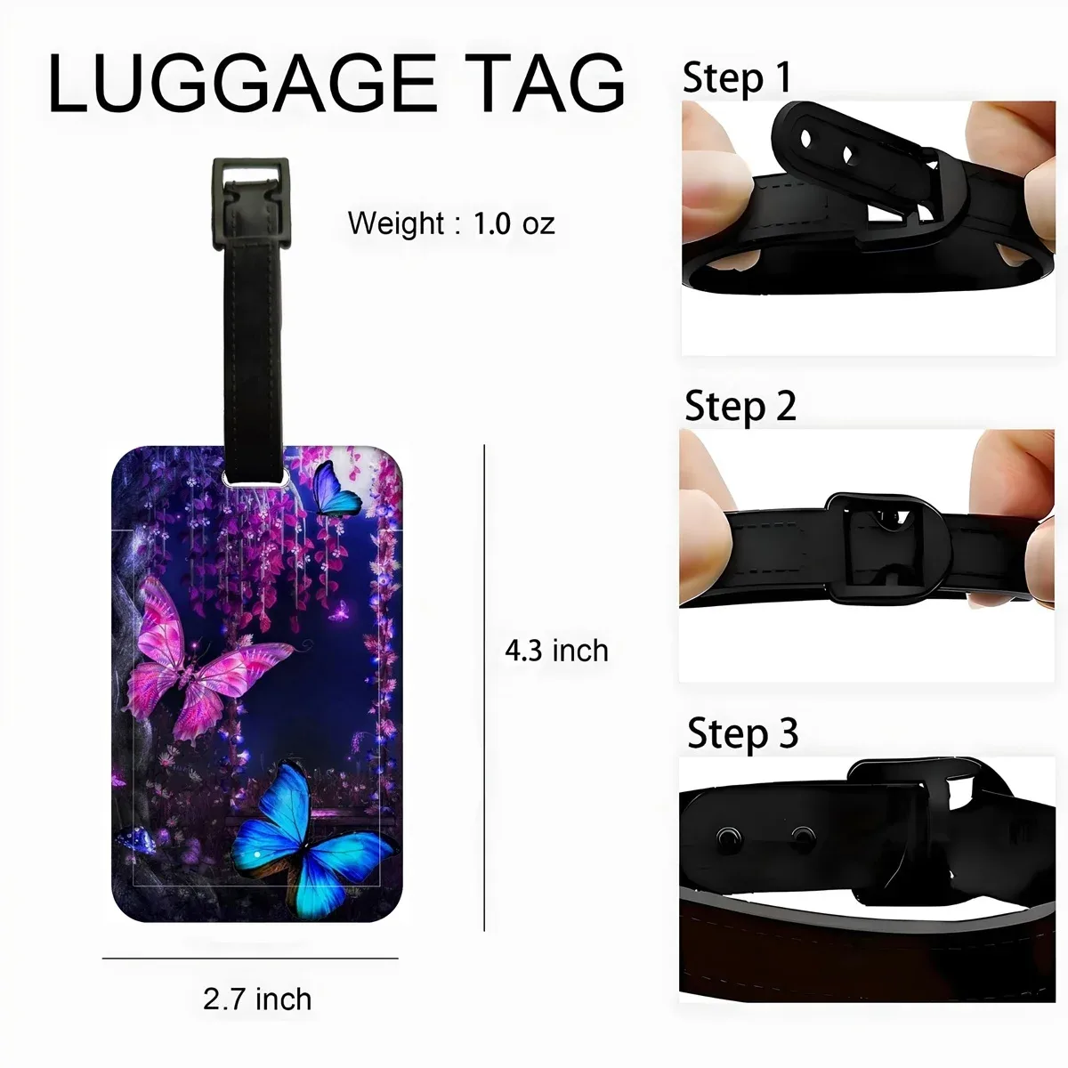 les femmes adorent les étiquettes de bagage en forme de papillon, les étiquettes de voyage, les porte-adresses pour valises, les porte-billets d'embarquement, les étiquettes de bagage portables et les tickets de voyage.