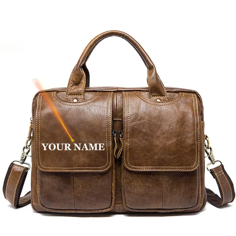westal-sac en cuir véritable pour hommes, étuis à bombes, sac pour ordinateur portable, fourre-tout pour documents, sacs de bureau pour hommes, sacs de messager, 8002