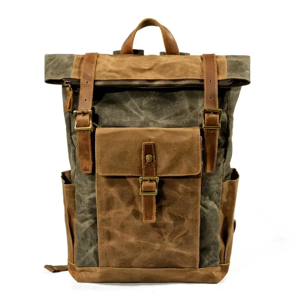 sac à dos en toile pour hommes, loisirs de plein air, simple et pratique, grande capacité, sac d'alpinisme, sac de voyage pour hommes
