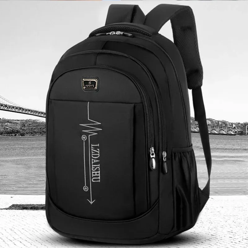 sac à dos décontracté pour hommes, sac pour ordinateur portable, sac de voyage de grande capacité, sac d'école pour étudiants, sac à dos pour étudiants version coréenne [zip