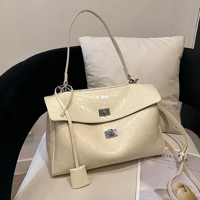 sac à main en cuir group pour femme, marque de luxe, marron, daim givré, fourre-tout localité, à la mode