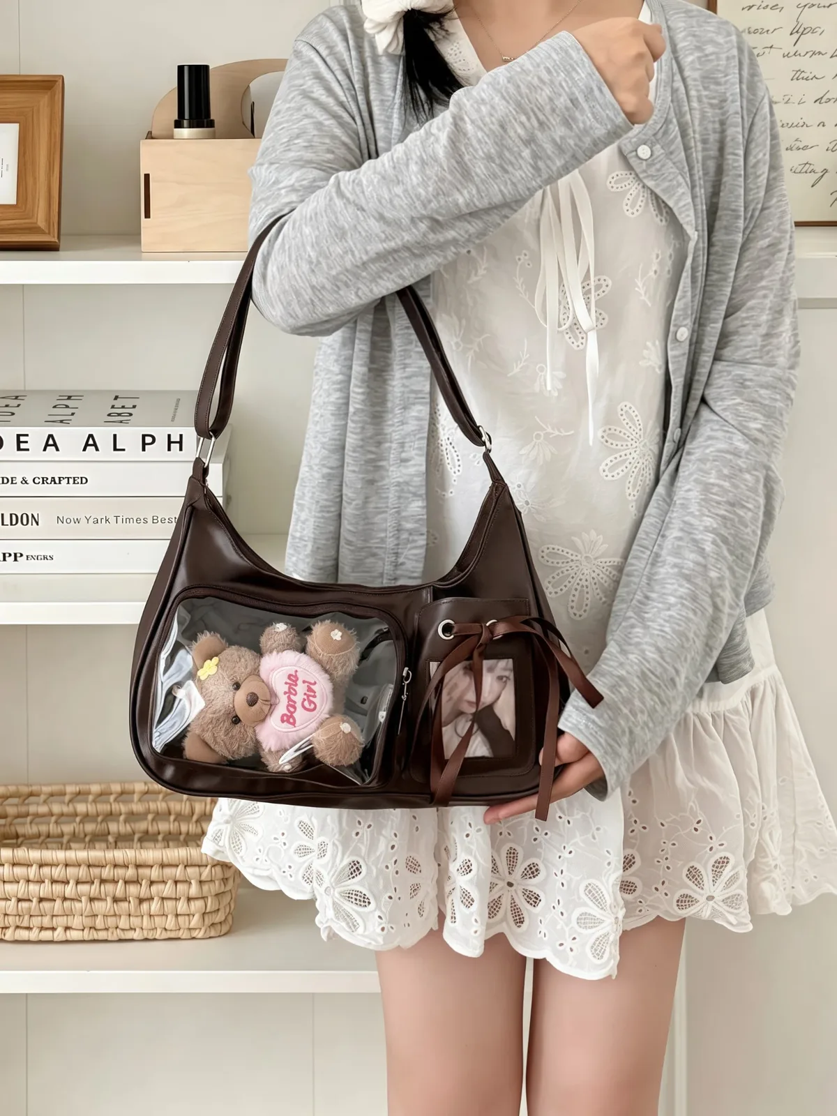 sac bandoulière polyvalent et léger pour les trajets quotidiens et les loisirs, tendance mode de niche, haute valeur, transparent