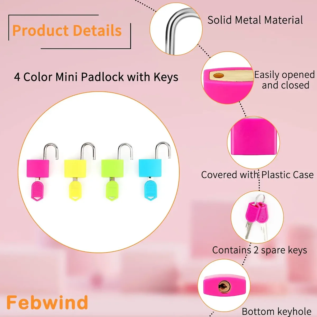 cadenas serrure tsa métallique rose bleu vert kaki voyage valise sac bandoulière protection effets personnels mini cadenas paire clés supplémentaires