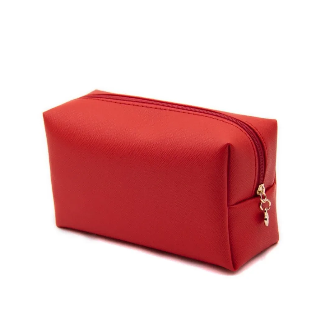 nouvelle trousse de maquillage en cuir pu, fermeture éclair étanche, trousse de toilette grande capacité, trousse à cosmétiques pour femmes et hommes
