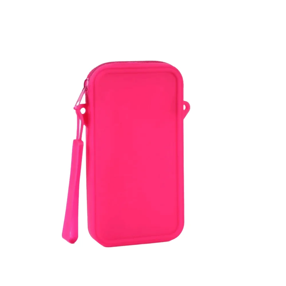 sac de maquillage multi-usages en silicone, résistant aux chocs, couleur unie, organisateur de rangement carré, sac cosmétique universel imperméable et portable