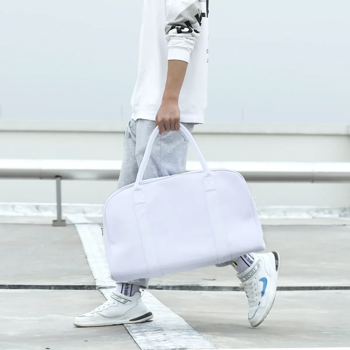 Sac polochon en toile pour la fête des mères, pour femmes, week-end, sport, nuit, couleur unie, voyage, vacances, cadeau pour maman, idéal pour les voyages