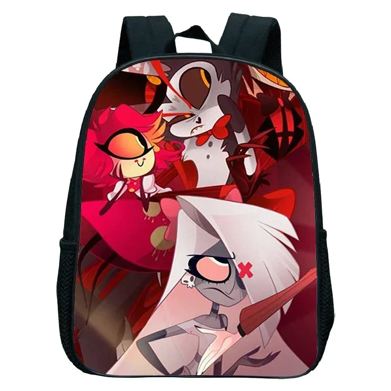 sacs à dos anime hazbin tendance, sacs de maternelle imperméables pour filles et garçons, cartable d'école anime hotel, petit sac à dos pour enfants, mochila