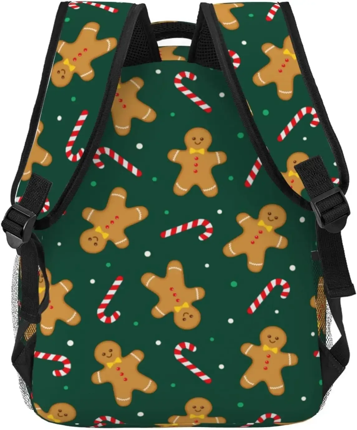 sac à dos en pain d'épice de noël pour hommes et femmes, sac à dos pour ordinateur portable léger, cartable universitaire, sac à dos décontracté, sac de voyage, canne en bonbon