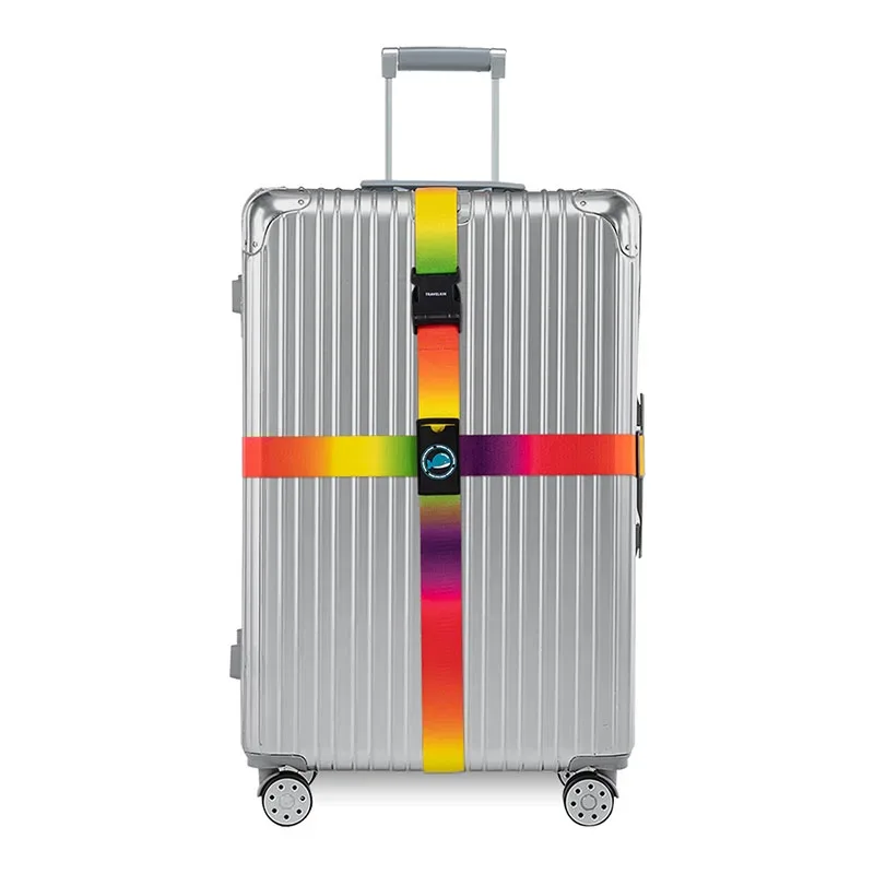 cadenas serrure tsa polyester géométrique multicolore hexagon carré sangles ajustables sac voyage ensemble huit