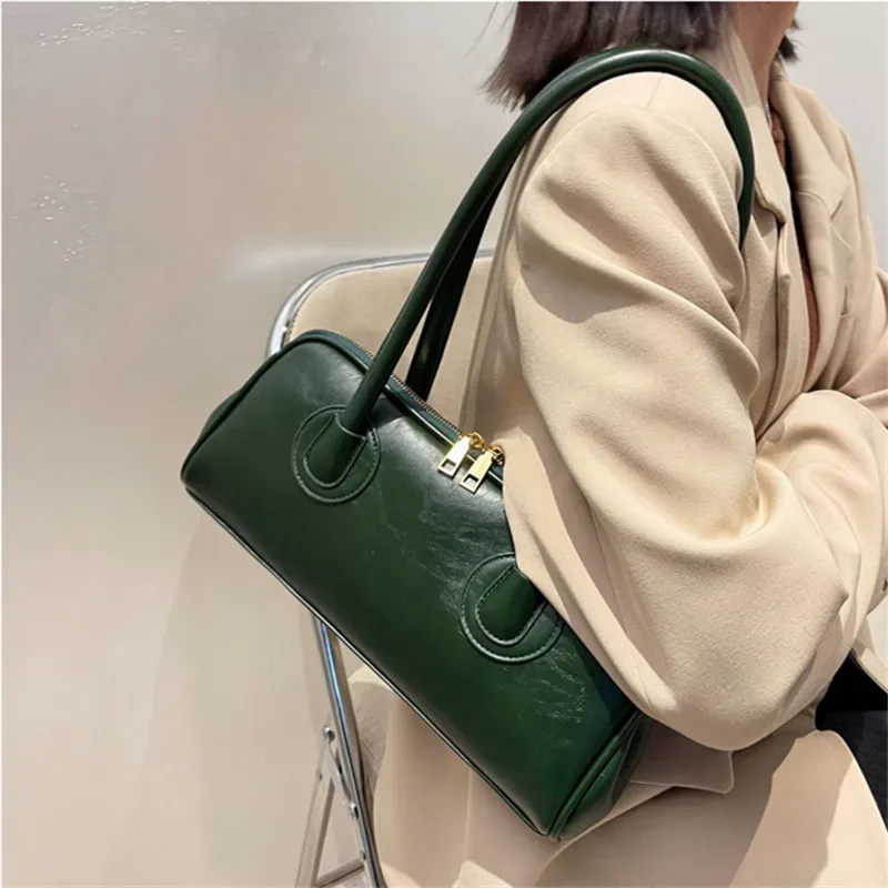 sac à main en cuir classique, sac rétro simple à porter sous le bras, sac fourre-tout élégant et stylé pour femme, sac à bandoulière polyvalent pour tous les jours