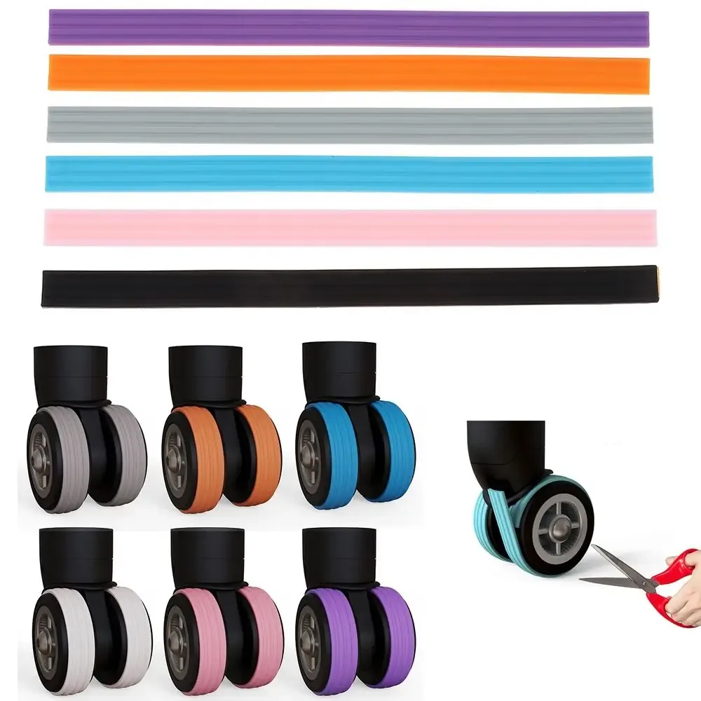 protège-roues de valise en silicone pour bagages de voyage, protections d'axes de valise, housse de protection pour roues de valise