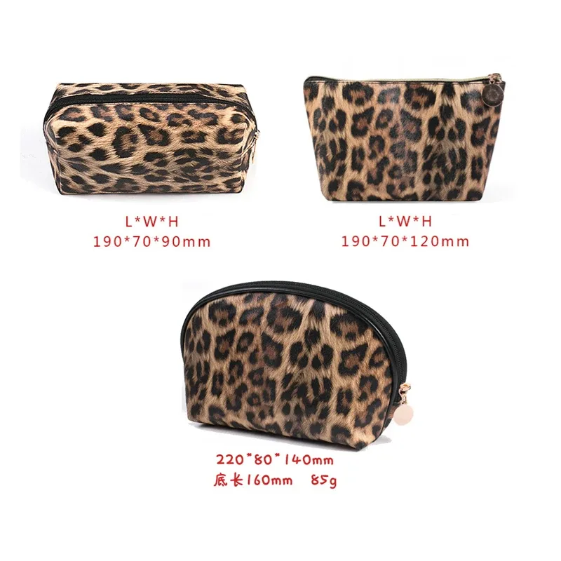 sac de maquillage léopard, trousse à cosmétiques de voyage, sac de rangement portable à fermeture éclair, sacs de toilette multifonctions, organisateur pour femmes, pochette