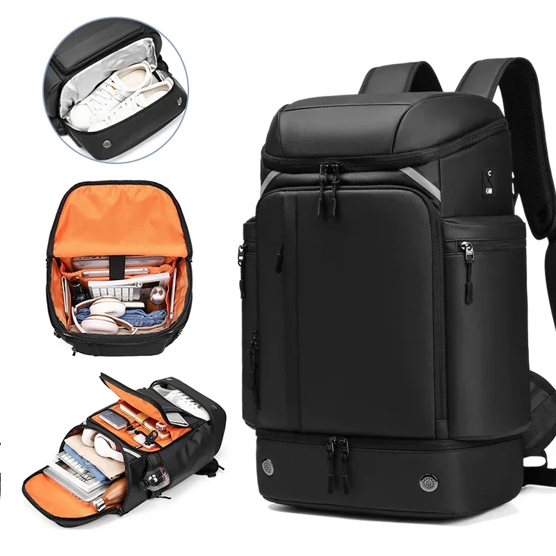 sac à dos de voyage pour hommes, grande capacité, sac à dos de randonnée, sac à dos d'affaires pour ordinateur portable 17 pouces, sac à dos de randonnée 50l, sac à dos tendance avec compartiment à chaussures