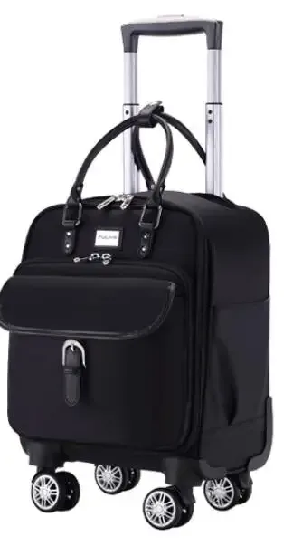 valise cabine 16 pouces pour femme, bagage à roulettes économique pour avion, sac de voyage à roulettes pour femme, sac fourre-tout de voyage