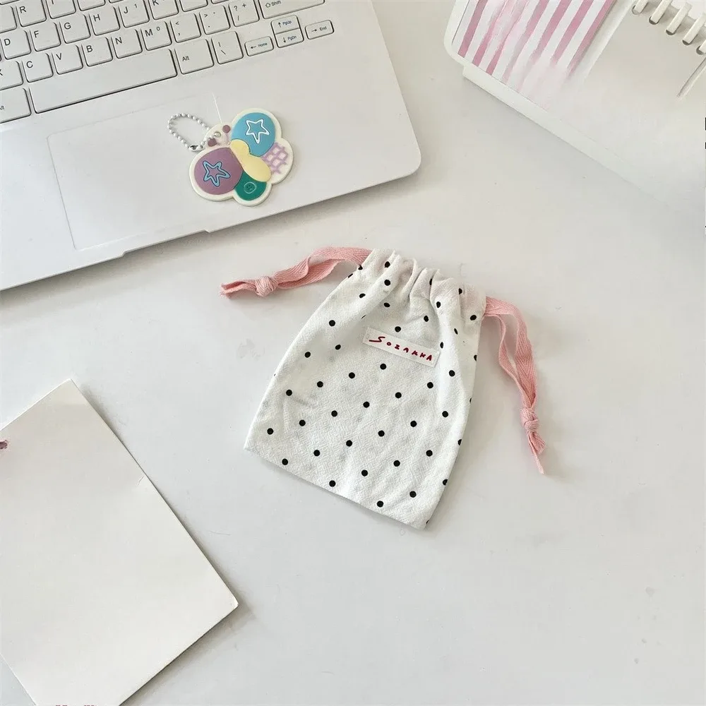 mignon points porte-monnaie clé écouteur cordon sac de rangement femmes filles bijoux rouge à lèvres cosmétique fourre-tout corde pochette chaîne sacs