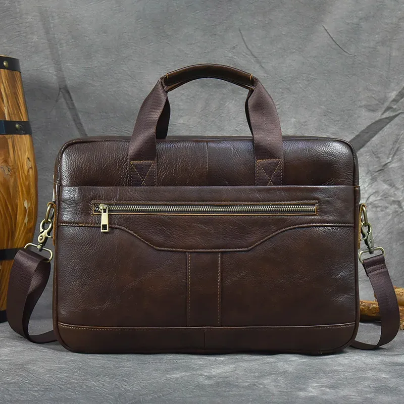 luufan-sac à main en cuir véritable pour homme, sac à bandoulière, sac à main pour ordinateur portable, a4, bureau, affaires, bombes, étui, convient pour pc 15"
