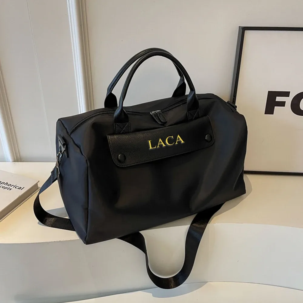 nouveau sac de fitness avec nom personnalisé, sac de voyage portable avec séparation sèche et humide, sac de voyage de grande capacité