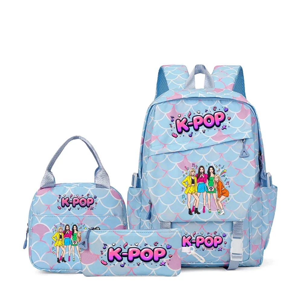 ensemble de 3 sacs à dos à motif de groupe de filles k-pop pour les fans, idée cadeau parfaite avec un design accrocheur