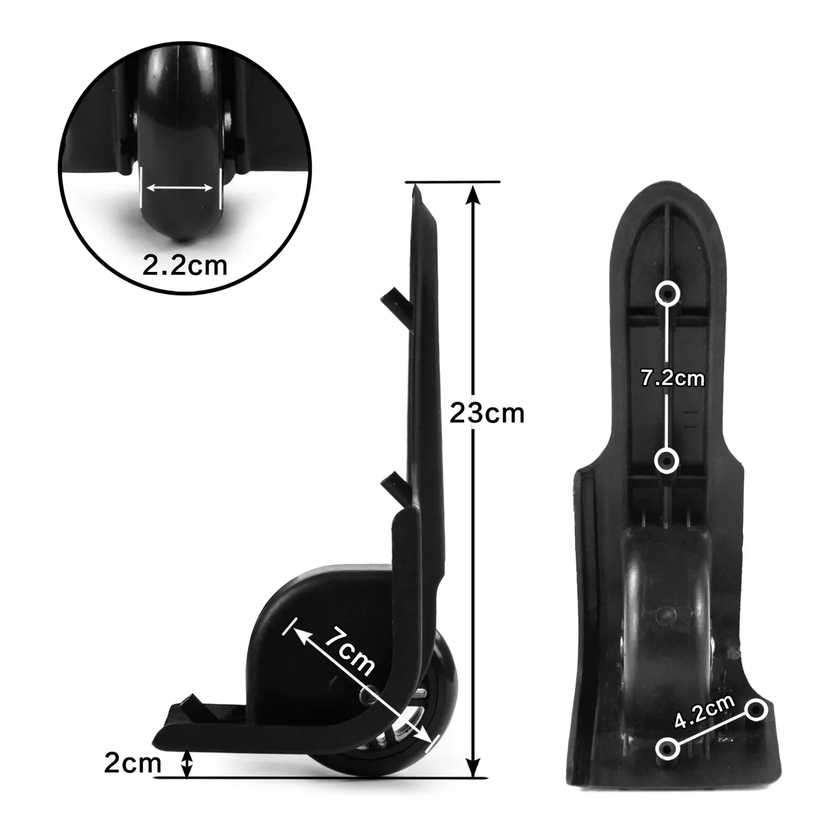 guguluza 1 paire de roues de bagages de remplacement rotation directionnelle roue rotative réparation chariot valise roues pour voyage st0011