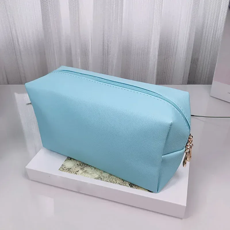 sac à cosmétiques de voyage en cuir pu pour femmes et filles, sac de maquillage, trousse de toilette, sac à main de rangement, poudres de maquillage