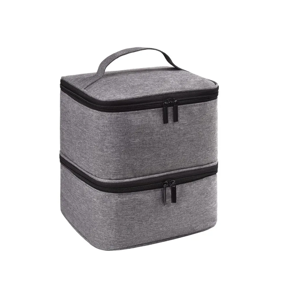sac de rangement portable pour vernis à ongles, 30 compartiments, double couche, avec poignée, sac pour huiles essentielles