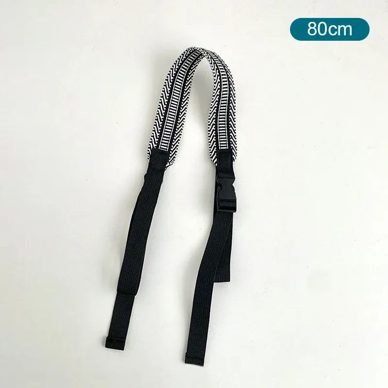 sangles de sac à bandoulière réglables d'inspiration sportive ; accessoires de sac en nylon brodés unisexe avec bouton de traction.