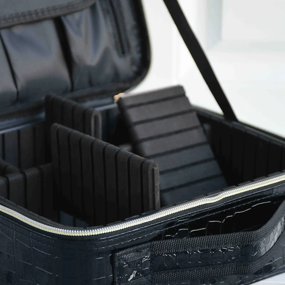 trousse à cosmétiques en cuir pu pour femme, étui de maquillage de voyage portable multifonctionnel, nouveau