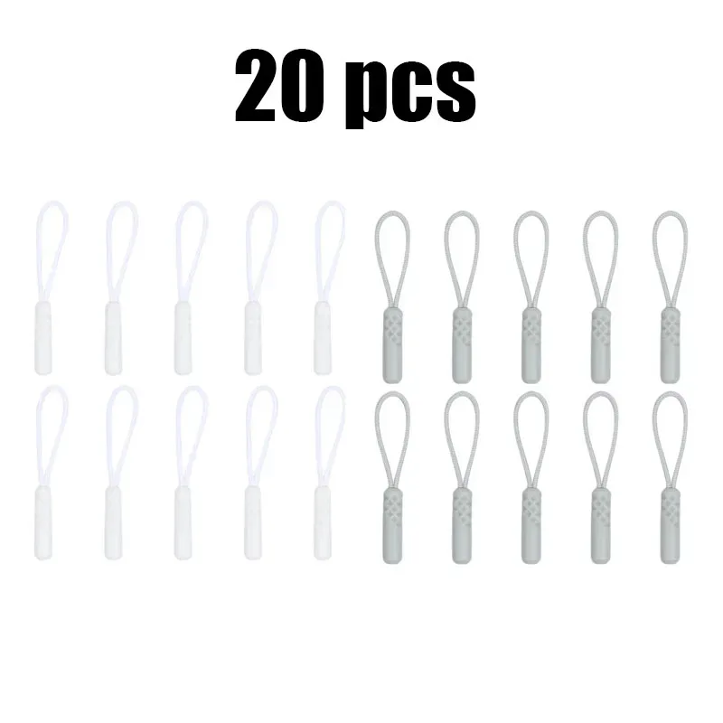 10/20 pièces tiroir de fermeture éclair, embout de remplacement pour cordon, clip de fixation pour boucle cassée, languette de fermeture éclair pour sac de voyage, valise, tente, sac à dos