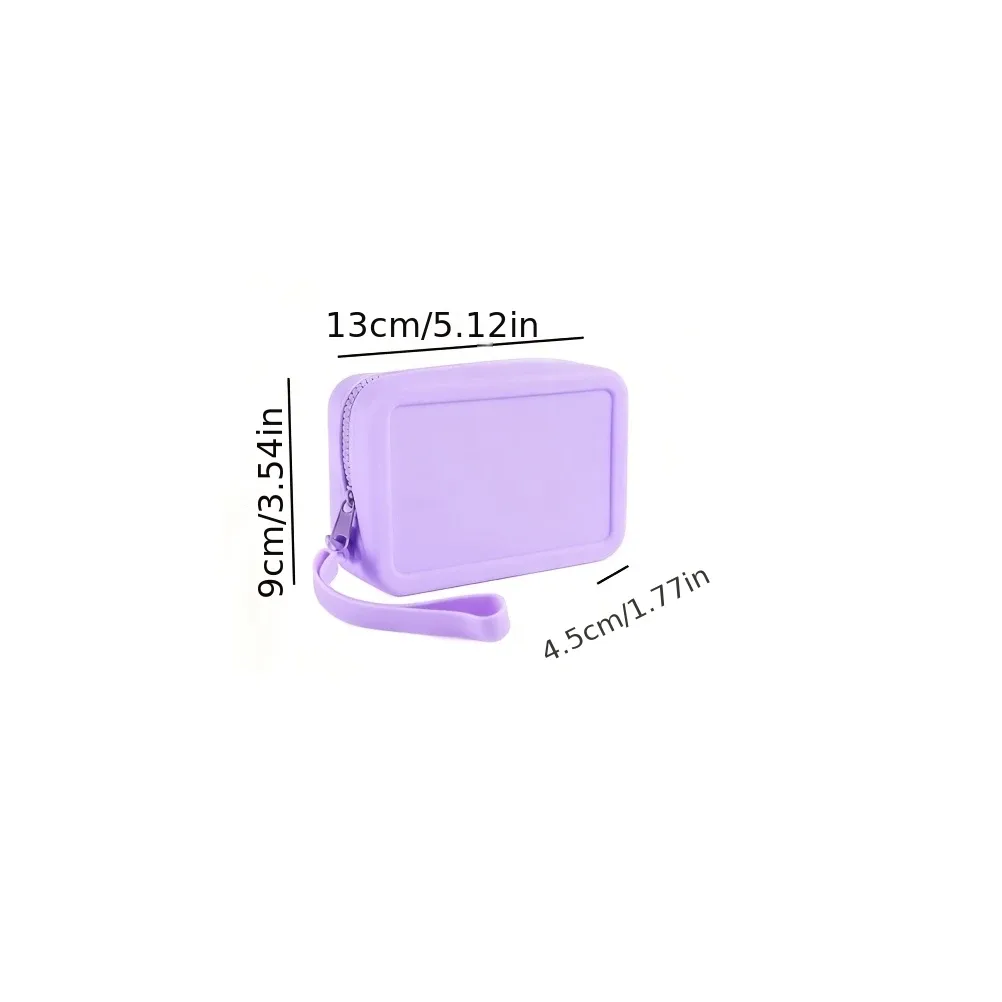 pochette de maquillage de voyage en silicone, résistante à l'usure, facile à nettoyer, trousse de toilette, organisateur portable, utilisation quotidienne, cadeau pour femmes voyageuses