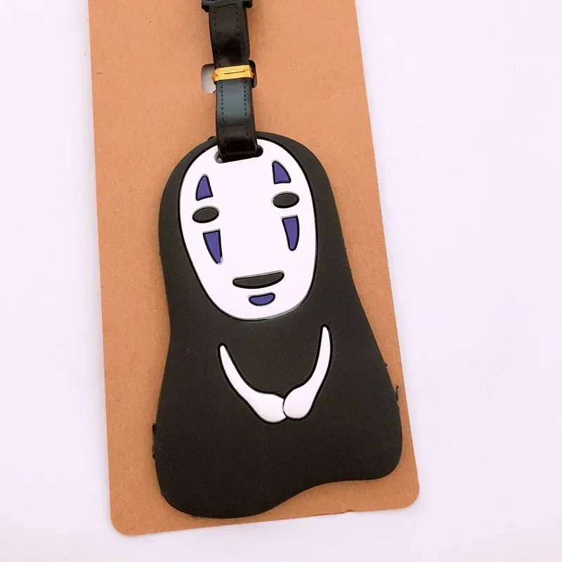 étiquette de bagage créative en silicone pour homme sans visage, étiquette de voyage portable, porte-adresse d'identification, accessoires de valise, nouveau style de mode