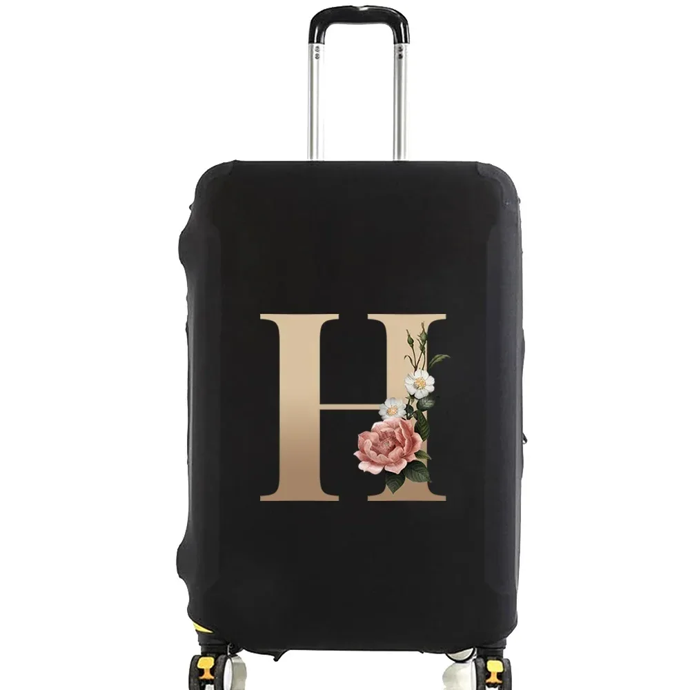 housse de protection pour valise de voyage, housse de protection élastique épaisse pour bagages de 18 à 28 pouces, étui de sac de voyage pour bagages, lettre dorée imprimée