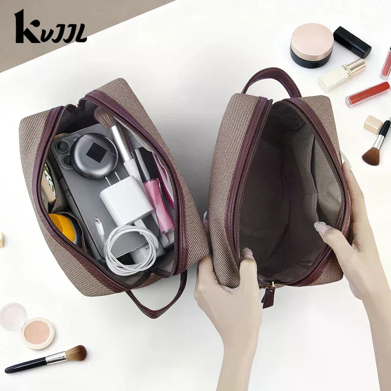 sac à main simple et tendance de grande capacité, trousse de maquillage portable, sac de rangement pour articles de toilette de voyage, sacs cosmétiques imperméables, organisateur