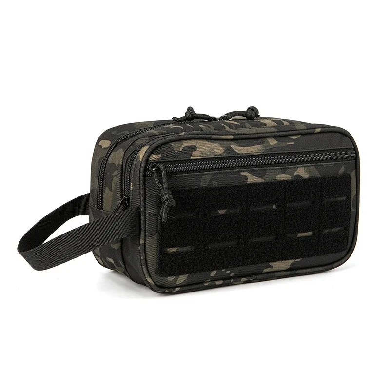 lhi trousse de toilette tactique pour hommes sac d'hygiène compartiment étanche outil de voyage molle petit kit dopp