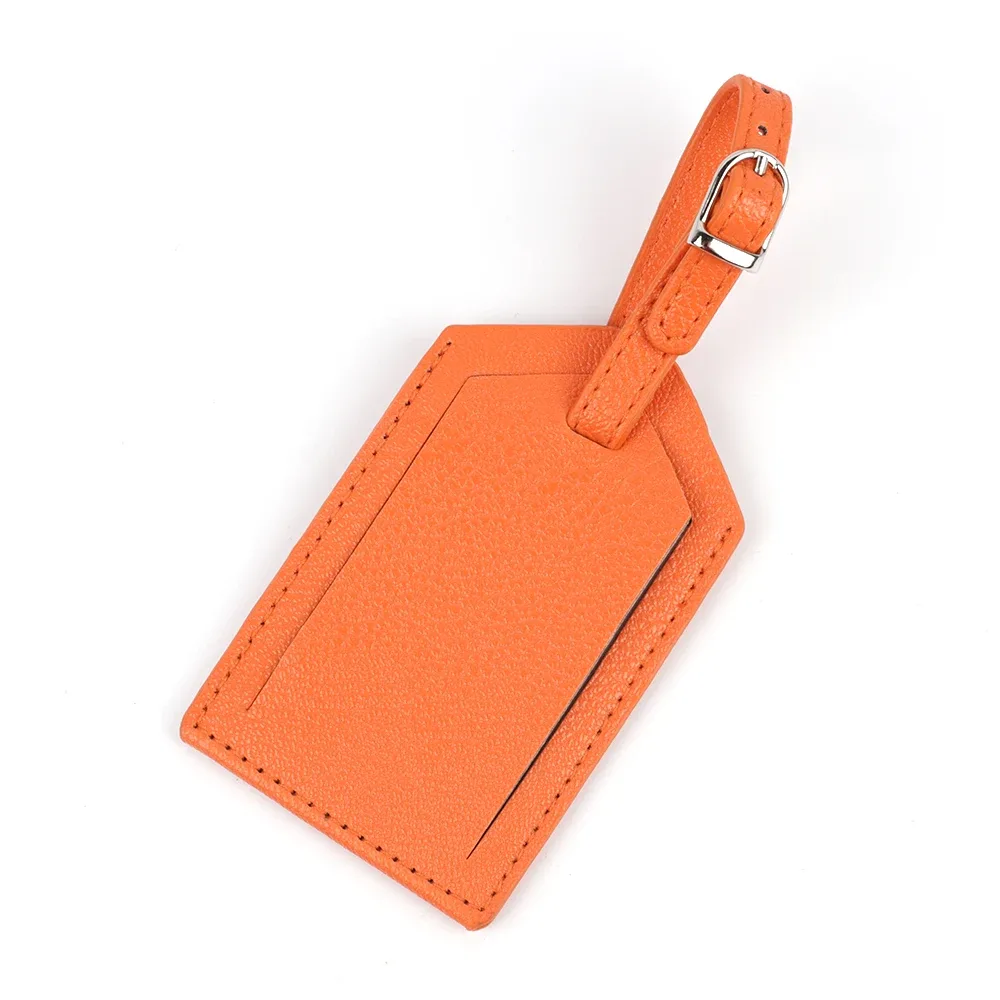 étiquettes de bagage en cuir pu, accessoires de voyage pour femmes et hommes, porte-nom et adresse pour valise, étiquettes d'embarquement, plusieurs couleurs disponibles
