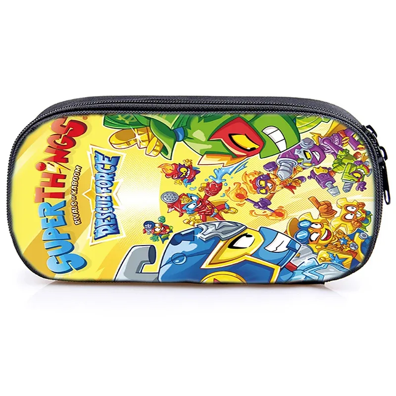 nouveau superthings dessin animé sac à dos 3 pièces ensemble garçons filles cartable sac à bandoulière sac à crayons supthings cartable scolaire voyage mochila