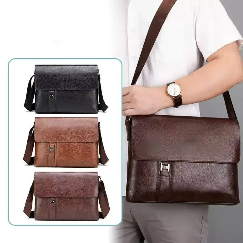 sac à bandoulière de marque de luxe pour hommes, sac à main en cuir pu pour ipad, sacoche d'affaires, sac à bandoulière latéral, sac à bandoulière à la mode pour hommes