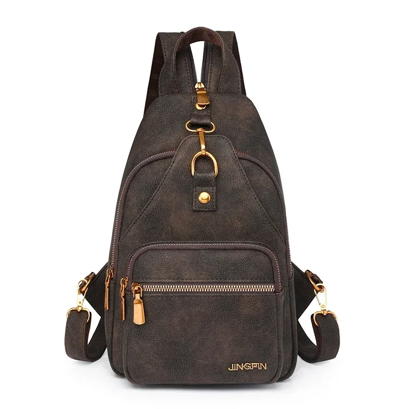 sac à dos rétro concis en pu pour femmes, sac de voyage polyvalent de grande capacité, à la mode, sens avancé, décontracté, nouvelle collection 2025