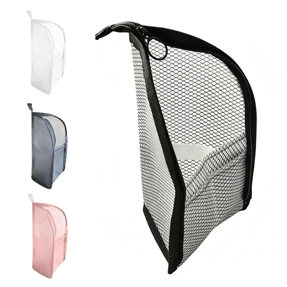 sac de toilette de voyage en maille eva, sac de rangement pour cosmétiques, sac de maquillage portable en maille transparente avec fermeture éclair pour femmes, usage quotidien