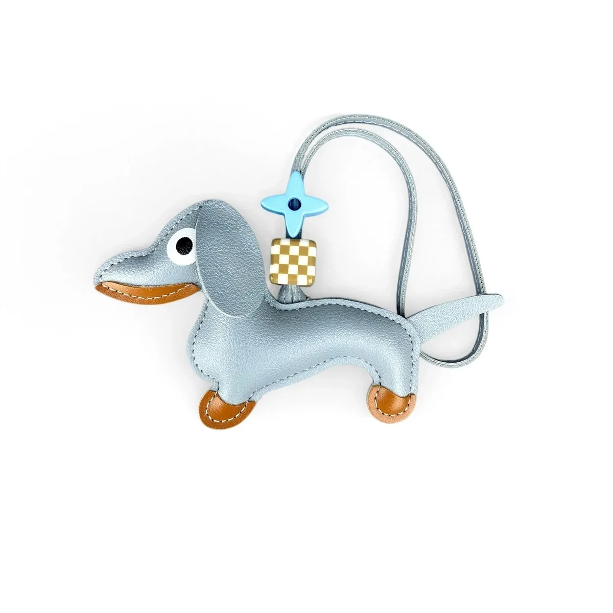 porte-clés/charm pour sac en forme de teckel, 7 couleurs morandi, design chiot pour sac fourre-tout/sac à main, élégant ornement suspendu, cadeau pour les amoureux des chiens