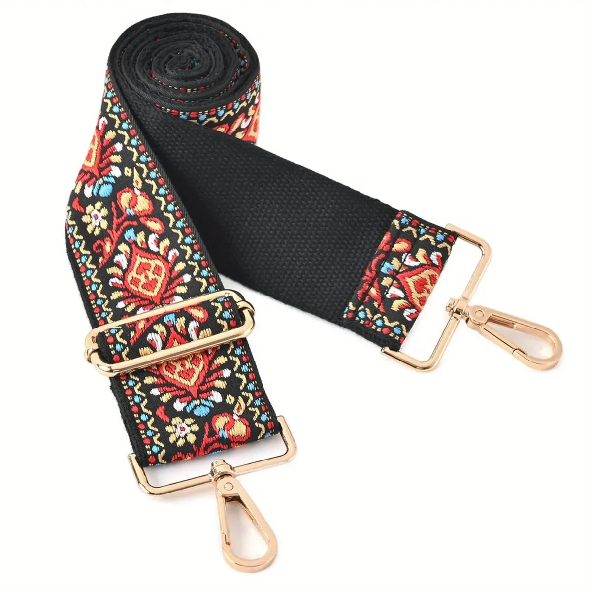 sangle de sac à main de style ethnique, bandoulière de sac à bandoulière, sangle de sac à main de subdivision, simple, réglable, large, portable, 1pc