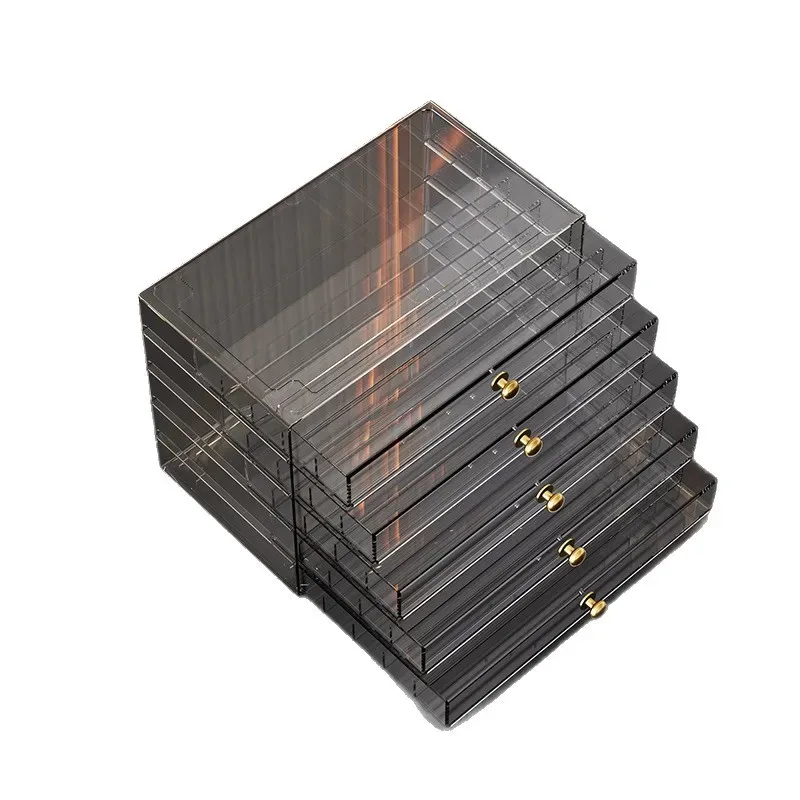 boîte de rangement pour bijoux sur le thème des animaux de compagnie, style tiroir, 25 compartiments, 3 couches, haute dureté, boîte organisateur de bijoux de luxe