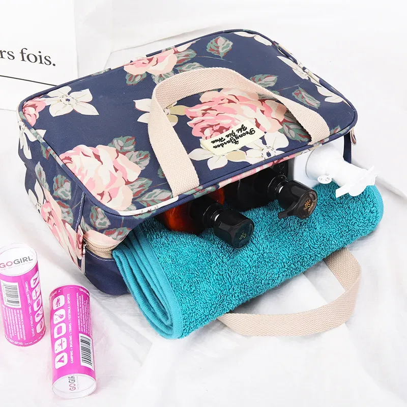 grande trousse de toilette portable de grande capacité, étanche, pour le voyage et les activités de plein air, pour articles de toilette et de douche